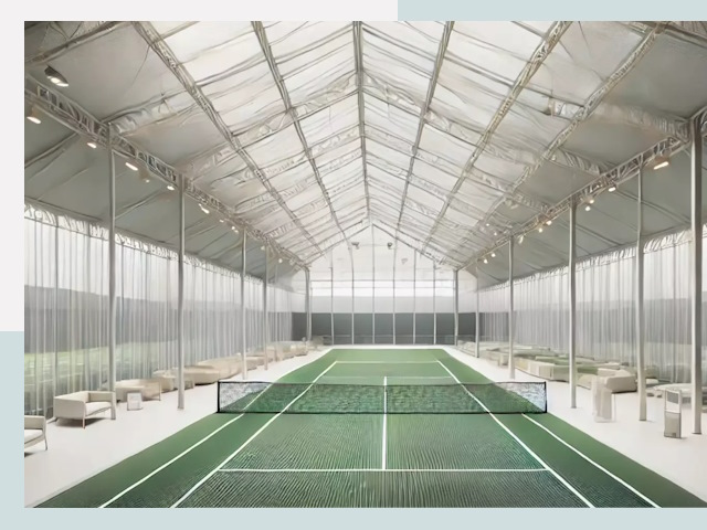 Строительство теннисных кортов в Людинове