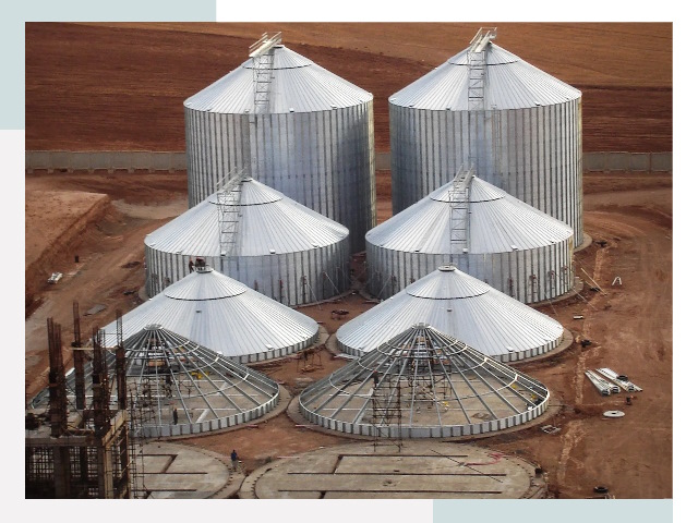 Строительство зерновых силосов в Людинове