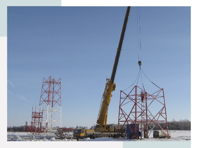 Монтаж вышек связи в Людинове