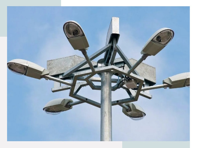 Монтаж осветительных мачт в Людинове