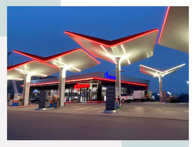 Навесы для АЗС в Людинове
